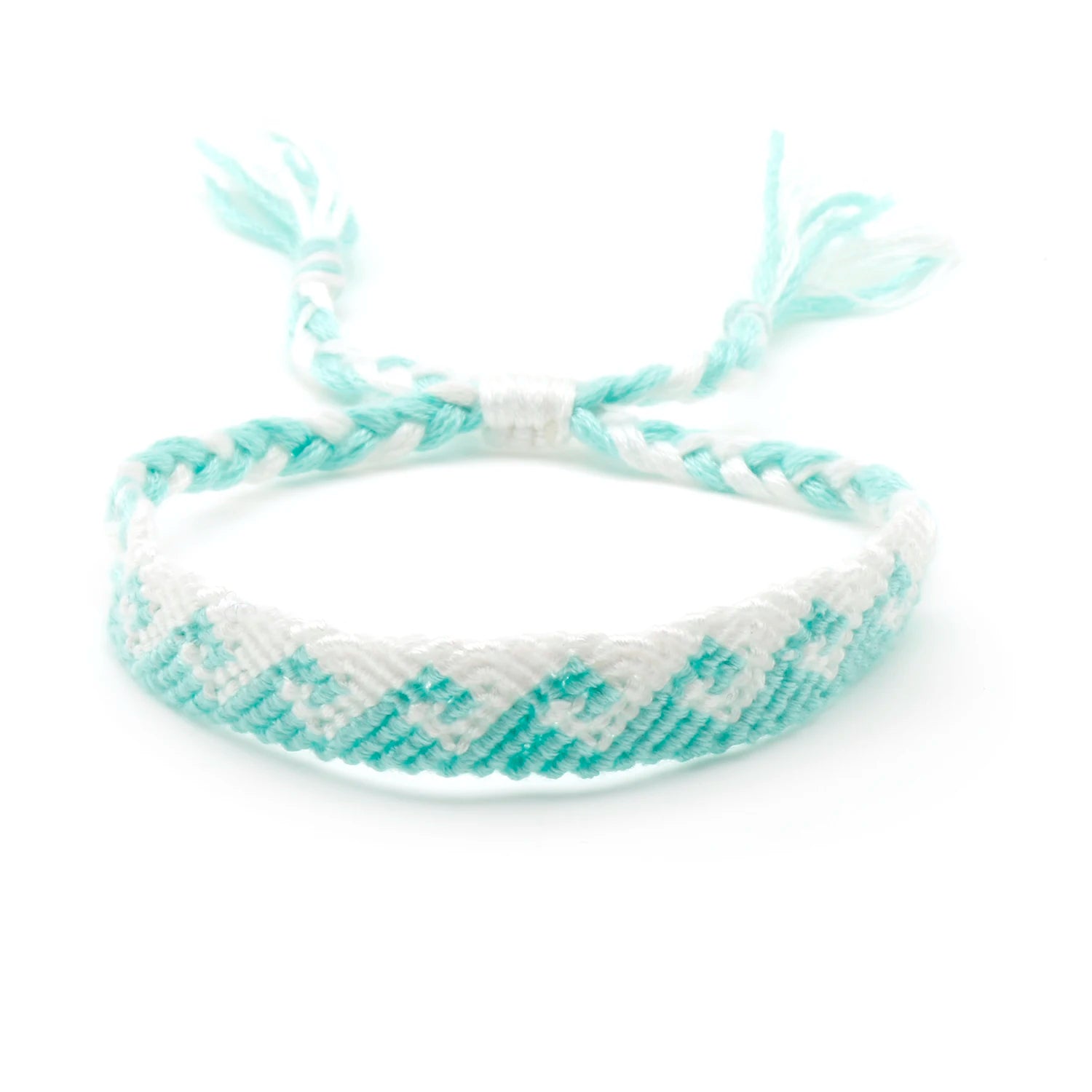 New Fashion Greek Wave Enbroidery String Handmade Bracelet Women Green&White Ripple Cord Handwoven Summer Jewelry Gift Present