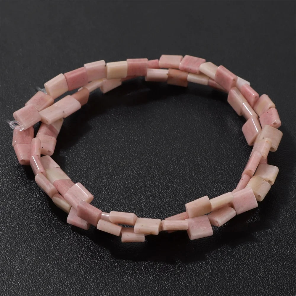 5MM Double Hole Square Bead Natural Tiger Eye Quartzs Imperial Jaspers DIY Beads For Jewelry Making Bracelet Necklace Handmade