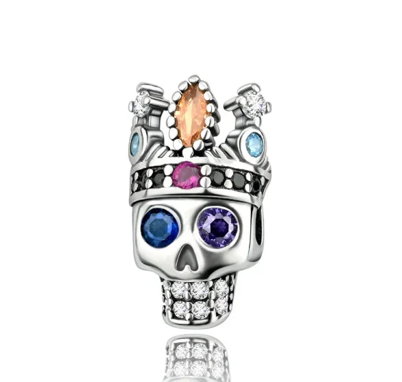 Original 925 Sterling Silver Halloween Charms Pumpkin Skull Witch Ghost Bead Earrings Pendant Fit Bracelet Necklace Jewelry