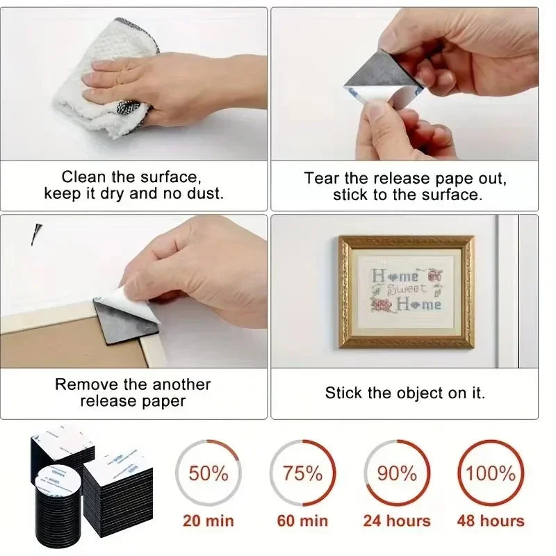 EVA Foam Adhesive Stickers 3m Double-sided Tape Strong Fixed Wall Sponge Adhesive Car Special Patches Without Trace Thickened