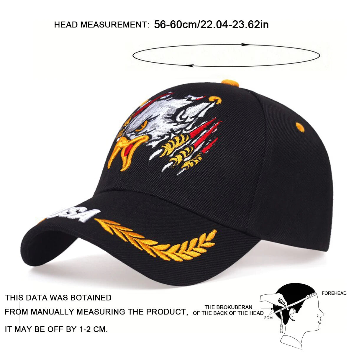 Unisex USA Eagles Embroidery Baseball Caps Spring and Autumn Outdoor Adjustable Casual Hats Sunscreen Hat Sports Cap