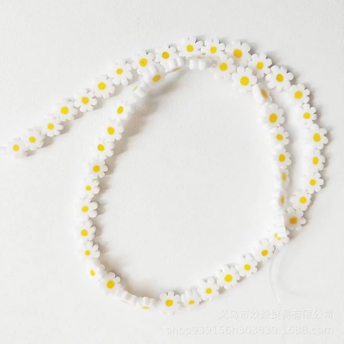 4-8mm Flower Lampwork Glass Flat Beads Daisy Spacer Loose Beads For Jewelry Making DIY Bracelet Crafts Handmade Accessories