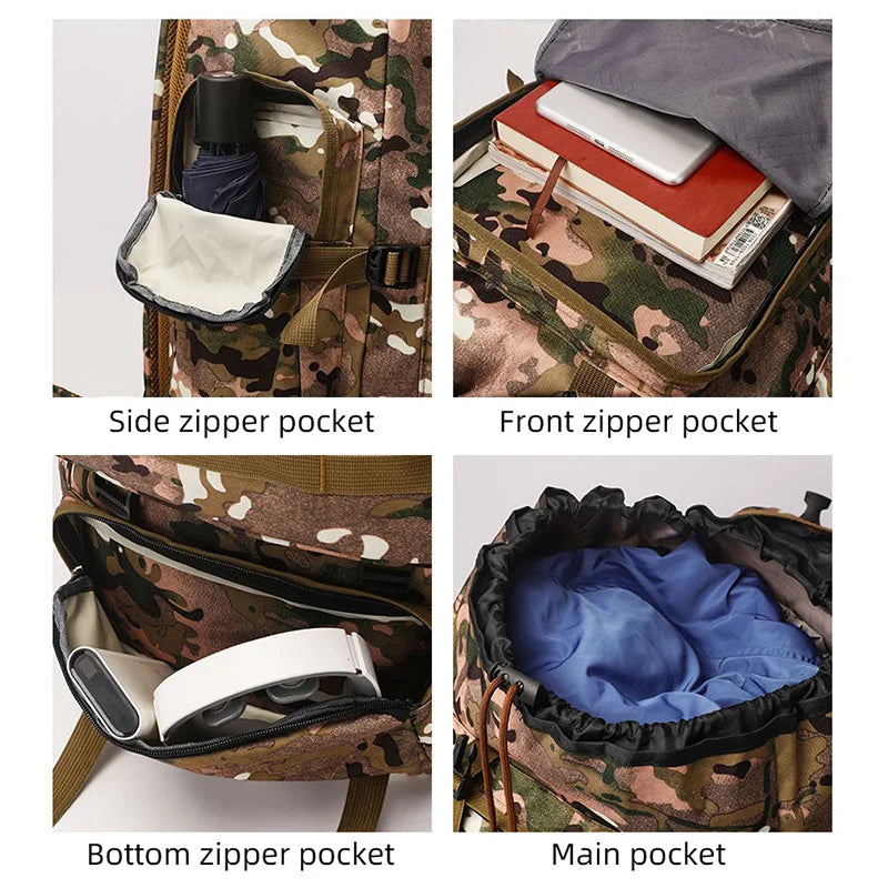 100L Outdoor Camping Backpack Hiking Bag Men's Large Capacity Storage Bag Multifunctional Back Travel Outdoor Sport Climbing Bag