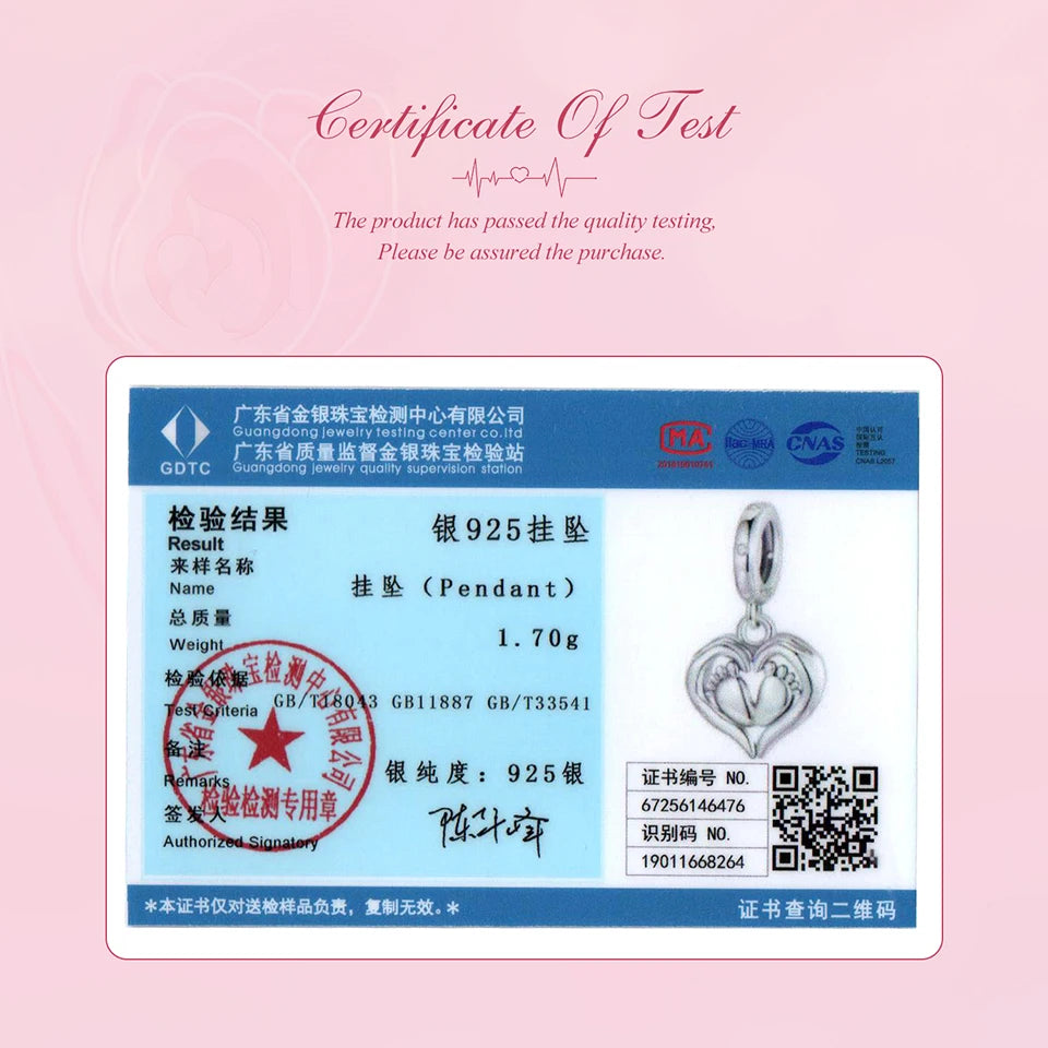 BAMOER 2025 New Solid 925 Sterling Silver Family Heart Charm fit Original Bracelet DIY Jewelry Accessories bamoer Beads SCC3046