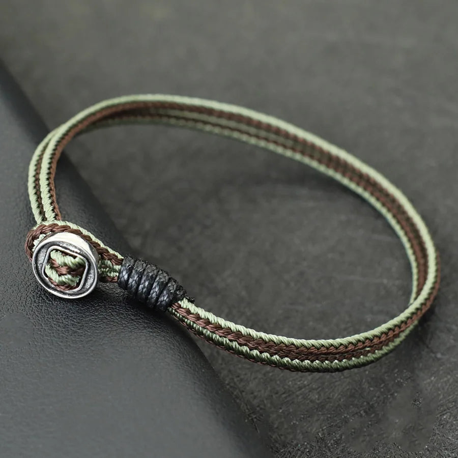 Retro Handmade Braided Rope Bracelet For Men High Quality 2mm Ethnic String Braslet Lucky Chinese Red Thread Braclet Homme Joias