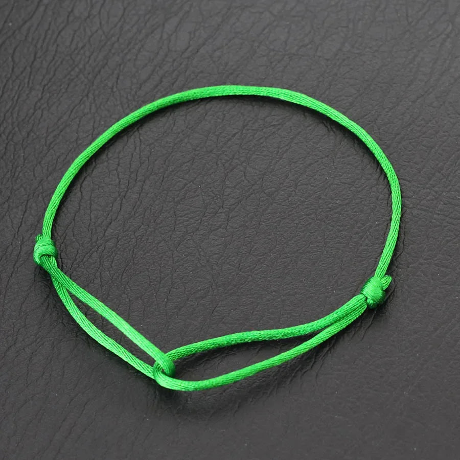 Multicolor 2mm Grade A Thin Rope Bracelet Unisex Handmade Adjustable Simple Silk Cord Braclet Holiday Casual Beach Couple Joias