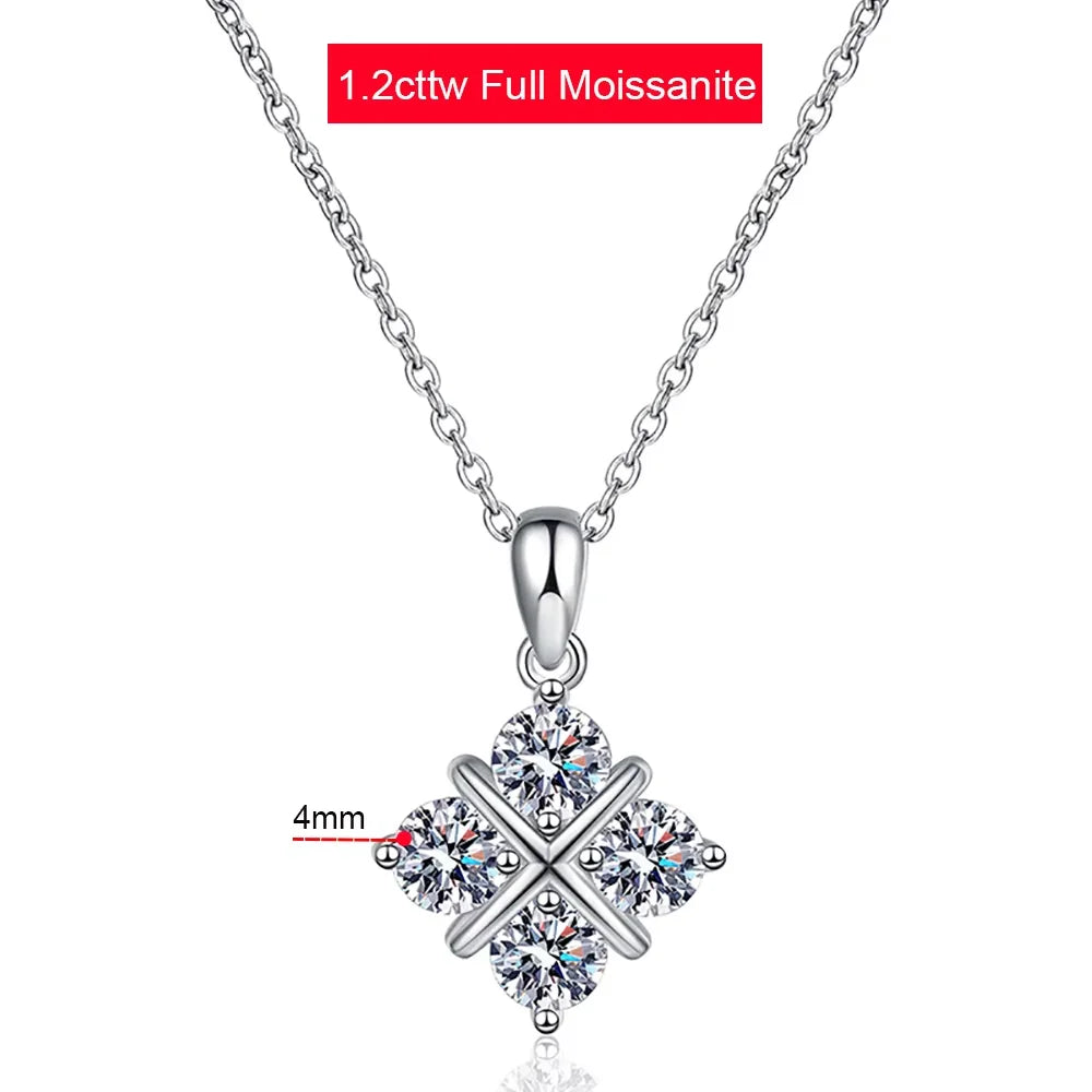 Serenity 2.4cttw D Color 4mm Full Moissanite Earrings For Women 100% S925 Sterling Silver Plated 18K Drop Earrings Fine Jewelry - Madeinsea©