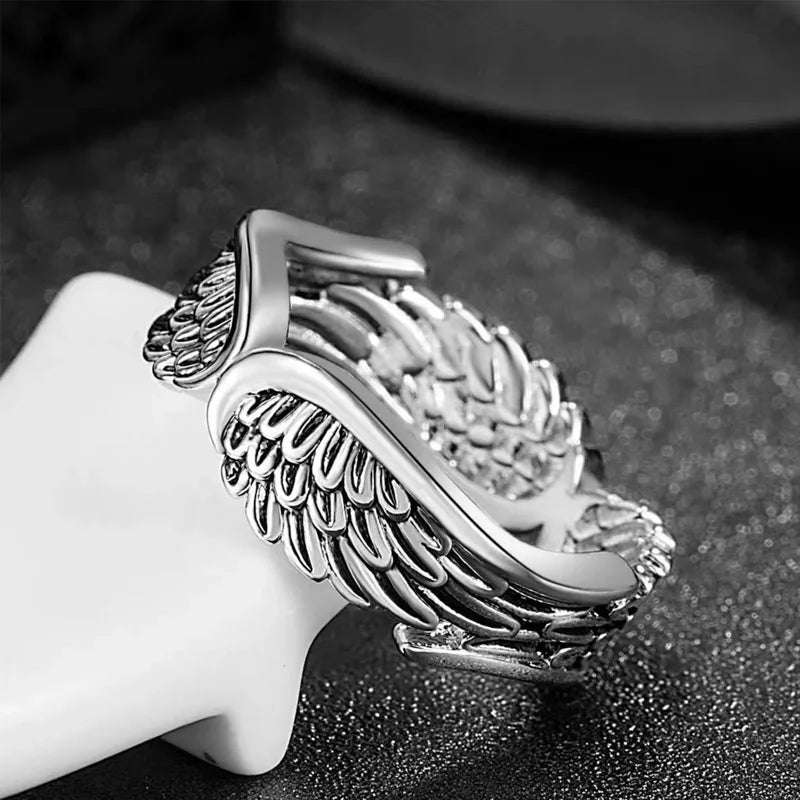 Retro Angel Demon Wings Ring Series For Men Women Punk Gothic Open Ring Creative Unisex Alloy Jewelry Accessories Gift For Lover