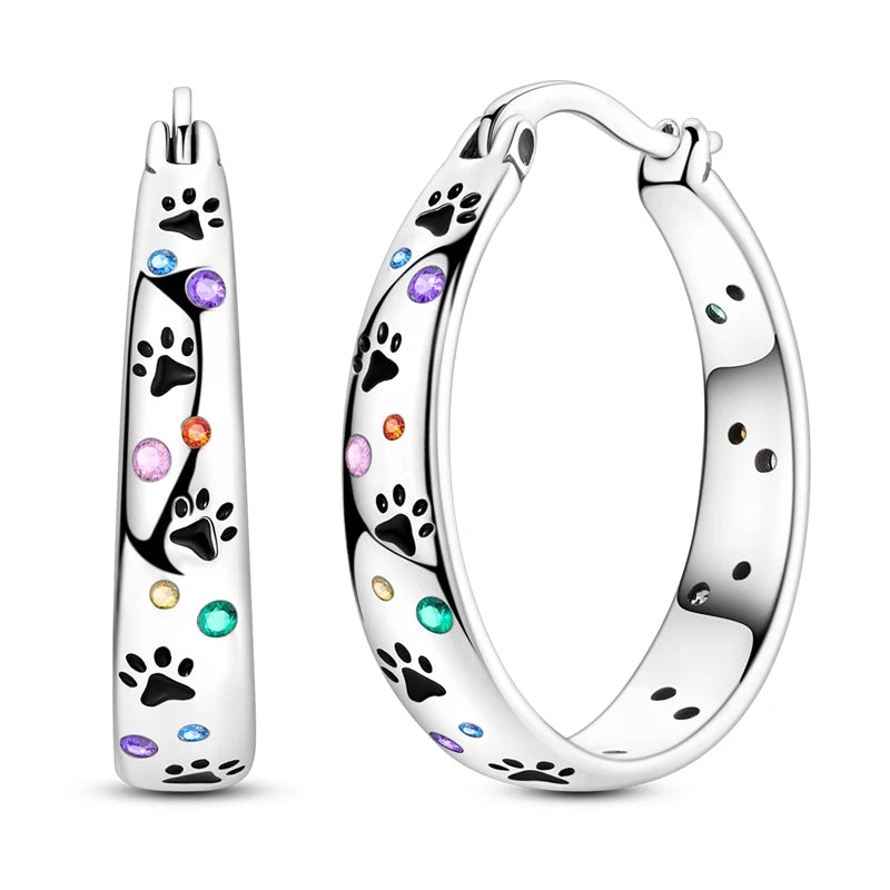 2024 neue 925 Sterling Silber Hoop Ohrringe Blumen Zirkon Ohrringe Stud Für Frau Feine Geburtstag Hochzeit Partei Schmuck Geschenke