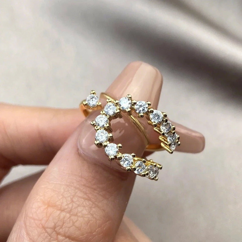 COSYA 0.78CT All Moissanite Ring 100% S925 Silver D Lab Diamond Wedding Twist Open Band For Women Party Fine Jewelry Gift Girl - Madeinsea©