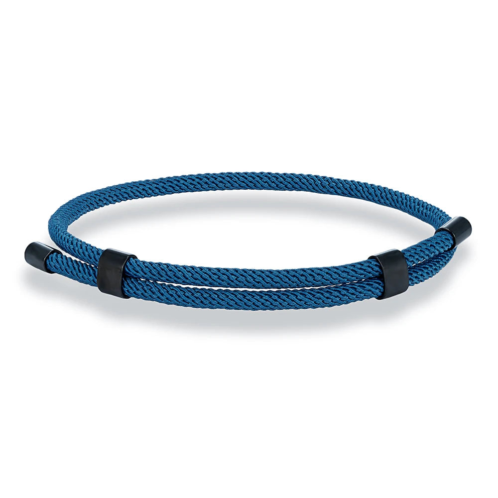 MKENDN Simple Style 3MM Men Women Adjustable Nautical Rope Bracelet Stainless Steel Buckle Accessories Waterproof Jewelry Gifts