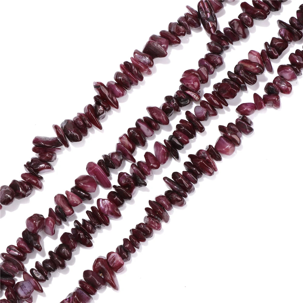 5-8mm Muticolor Shell Beads Natural Dyed Color Irregular Shape Loose Spacer Bead For Jewelry Making Necklace Bracelet DIY