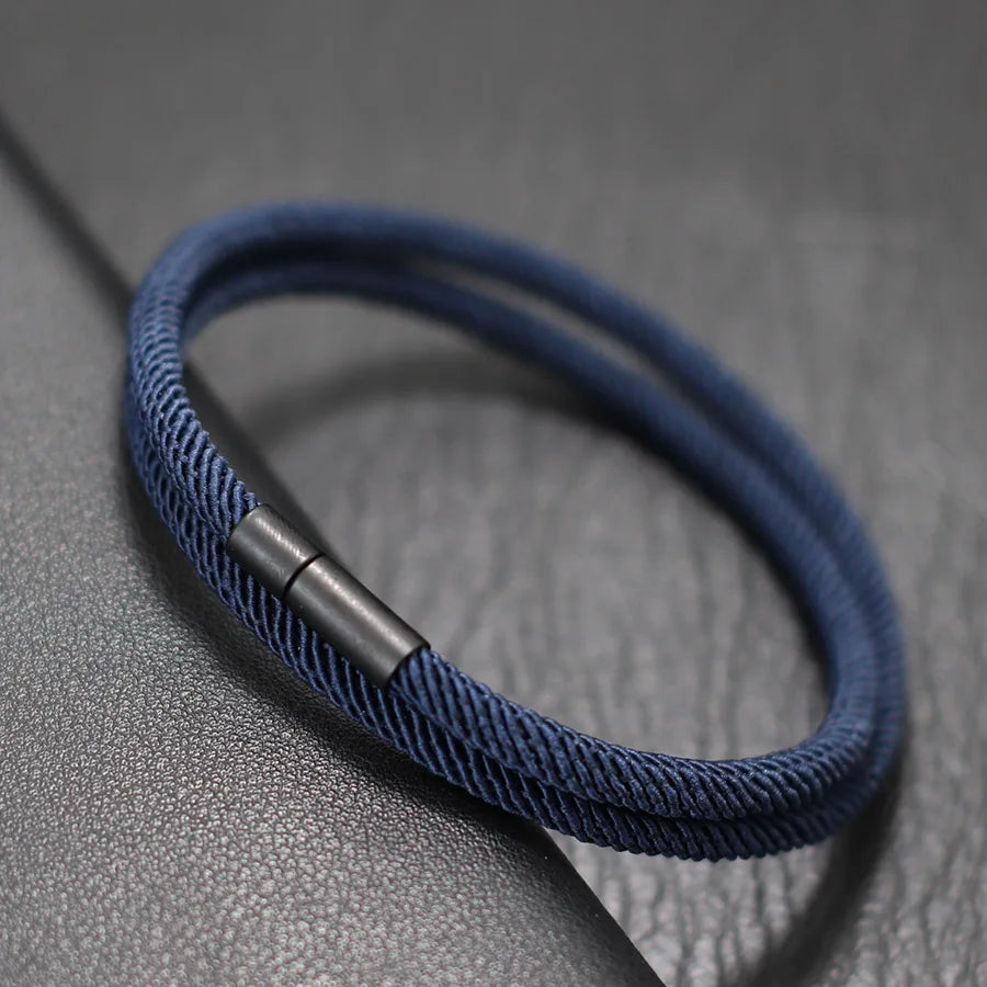 New Minimalist Outdoors Sports Men Bracelet Rope Bilayer 4mm Lucky Red Thread Braclet Bangle Gift For Him Beach Nautical Braslet