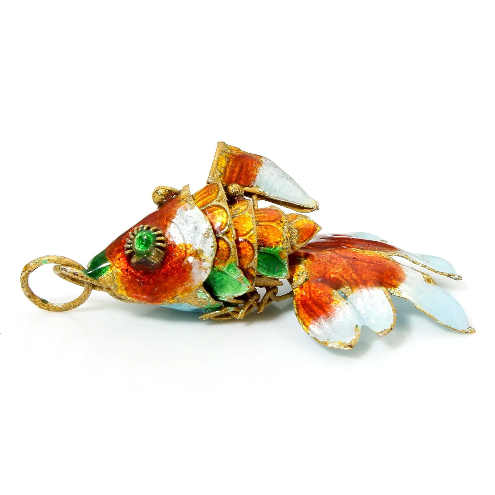 DoreenBeads, 1 pièce, pendentif en laiton 3D en forme de poisson, animal mobile, océan, couleur or, pour collier, fabrication de bijoux DIY, 4,8 cm x 2,4 cm