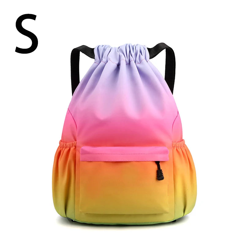Bundle Pocket Backpack Waterproof Nylon Portable Sports Backpack Outdoor Camping Leisure Swimming Fitness Bag Student Schoolbag