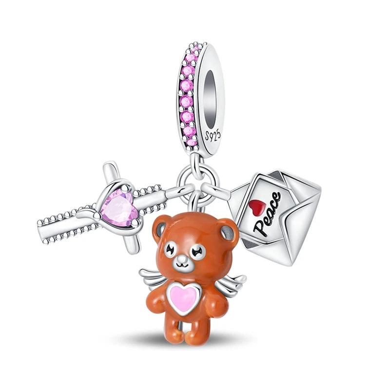 New 925 Sterling Silver Charm Beads Pendant Pumpkin Maple Leaf Autumn Series Charms Fit Original Bracelets Fine Jewelry