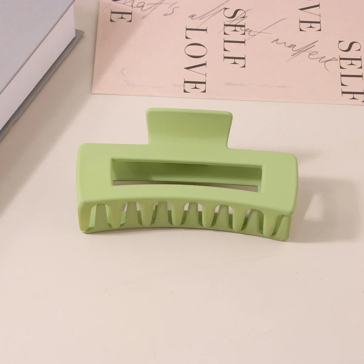 10.5CM Solid Hair Claw Elegant Hairpins Barrette Crab Hair Clips For Women Girls Korean Square Headwear Simple Hair Accessories