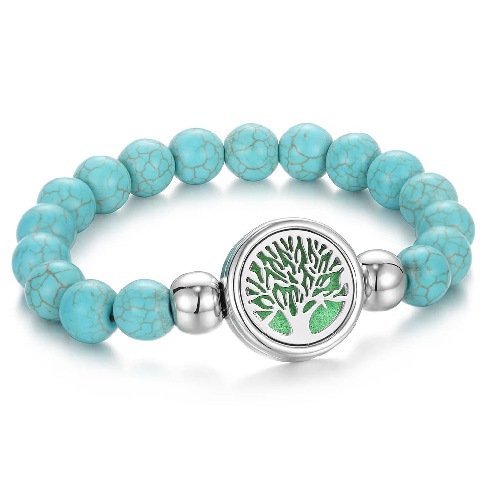Aromatherapy Beaded Bracelet Aroma Jewelry Essential Oil Bracelet Elastic Beads Bracelet Perfume Aroma Diffuser Locket Bracelets - Madeinsea©