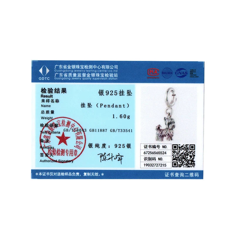 BISAER 925 Sterling Silver Pet Dog Charm Cute Cat Bead Hamster Elephant Animal Pendant For Women DIY Bracelet Fine Jewelry Gift