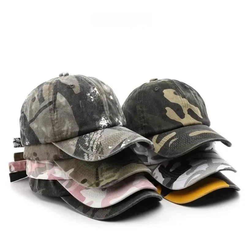 New Japanese Style Street Tide Brand Soft Top Camouflage Baseball Cap Female Face Little Wild Peaked Cap