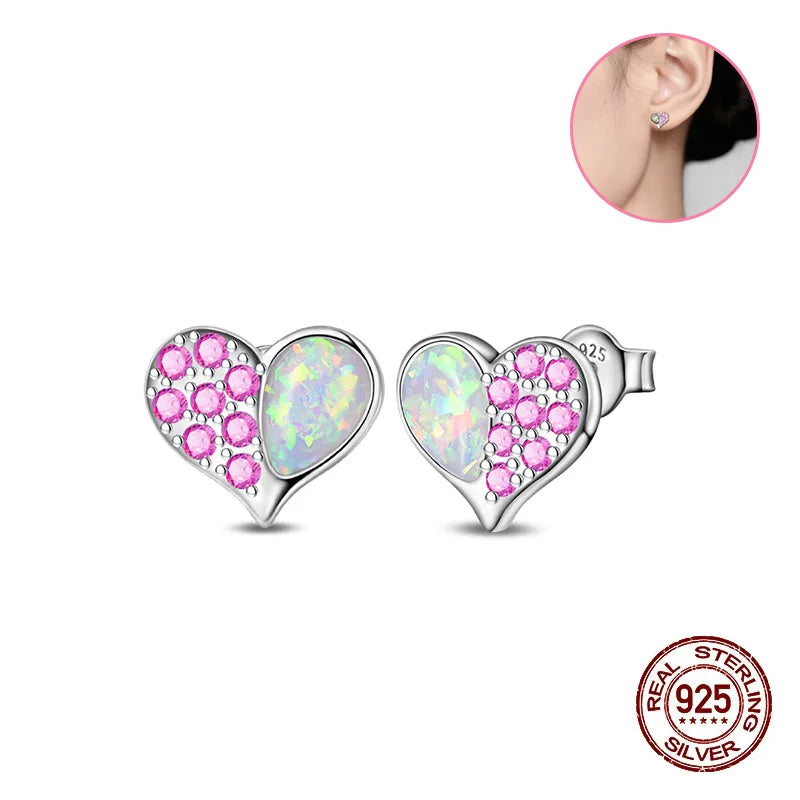 Crystal Zircon 100% 925 Sterling Silver Earrings Butterfly Zirconia Silver Stars Stud Earrings For Women Sterling Silver Jewelry