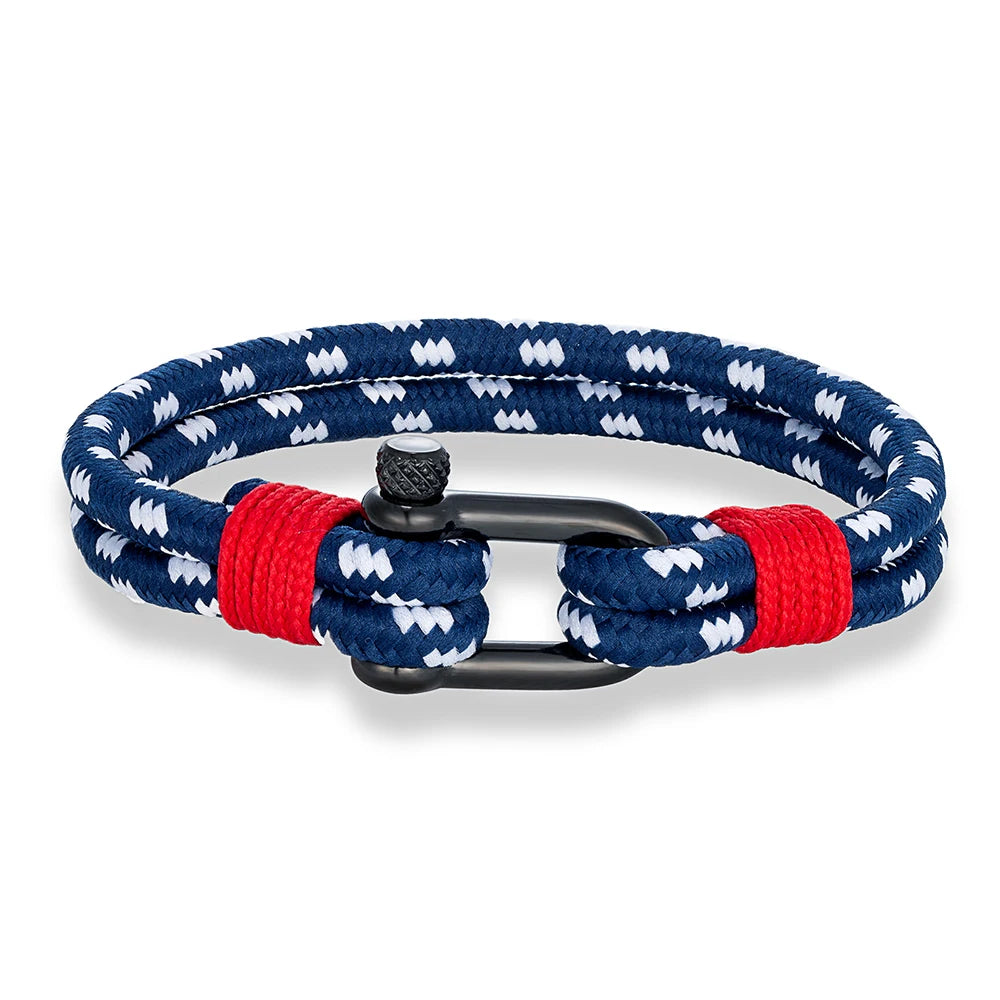 MKENDN High Quality Nylon Bracelet for Men Women Inspired Woven Accessory U-shape Clasp Perfect for him Unique Lifeguard Gift