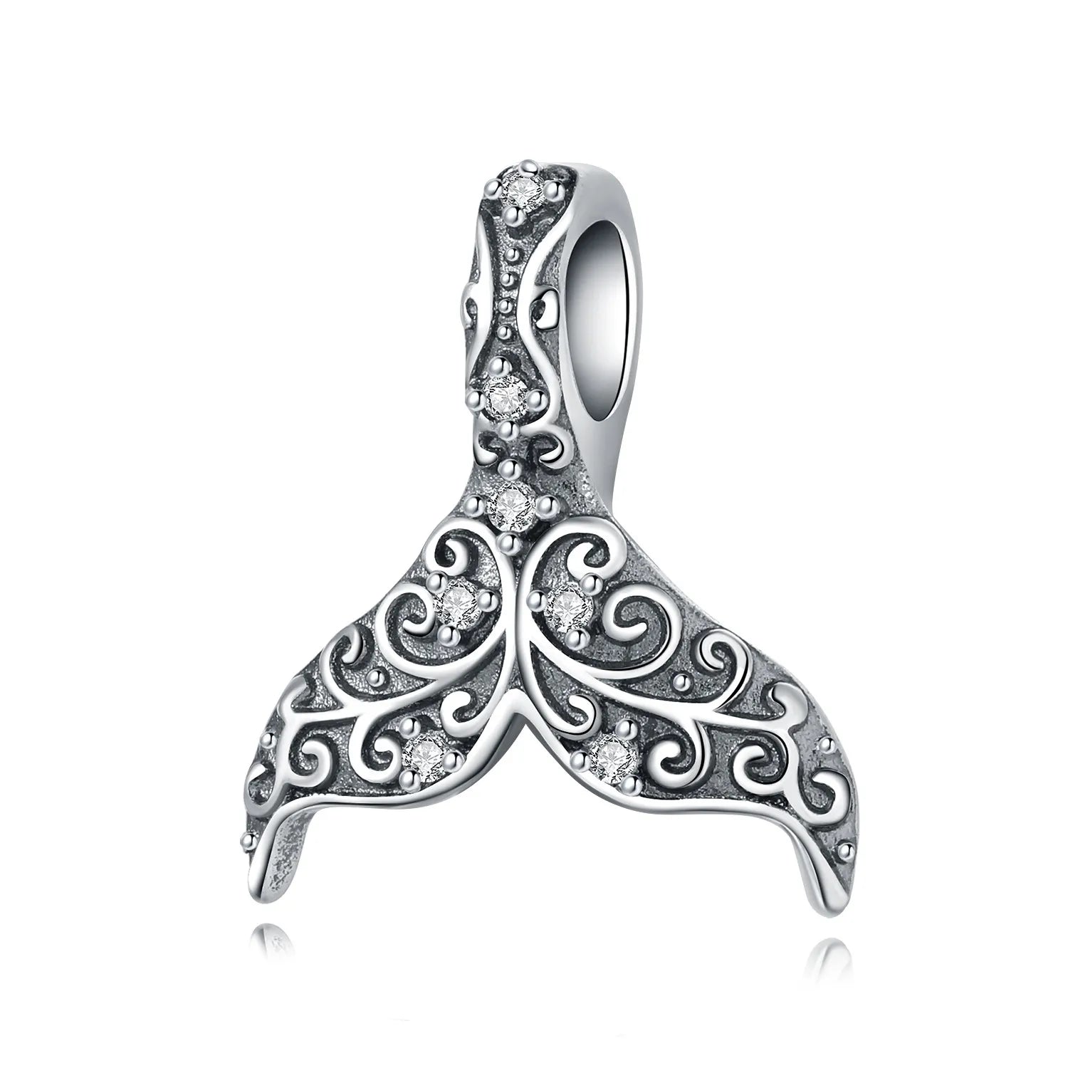 PANPOKI 925 Sterling Silver Devil Fish Marine Creatures Beads Original Pendants Bracelet Charm Jewelry Party DIY Trendy Gifts