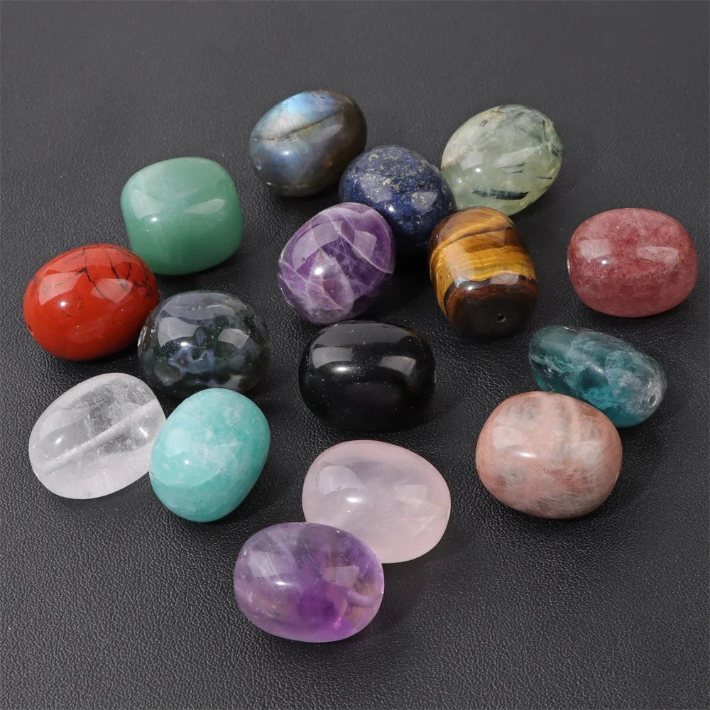 5PCS/lot Natual Stone Beads Oval Irregular Prehnite Quartzs Agat Loose Spacer Charms Bead For Jewelry Making Bracelets Necklace