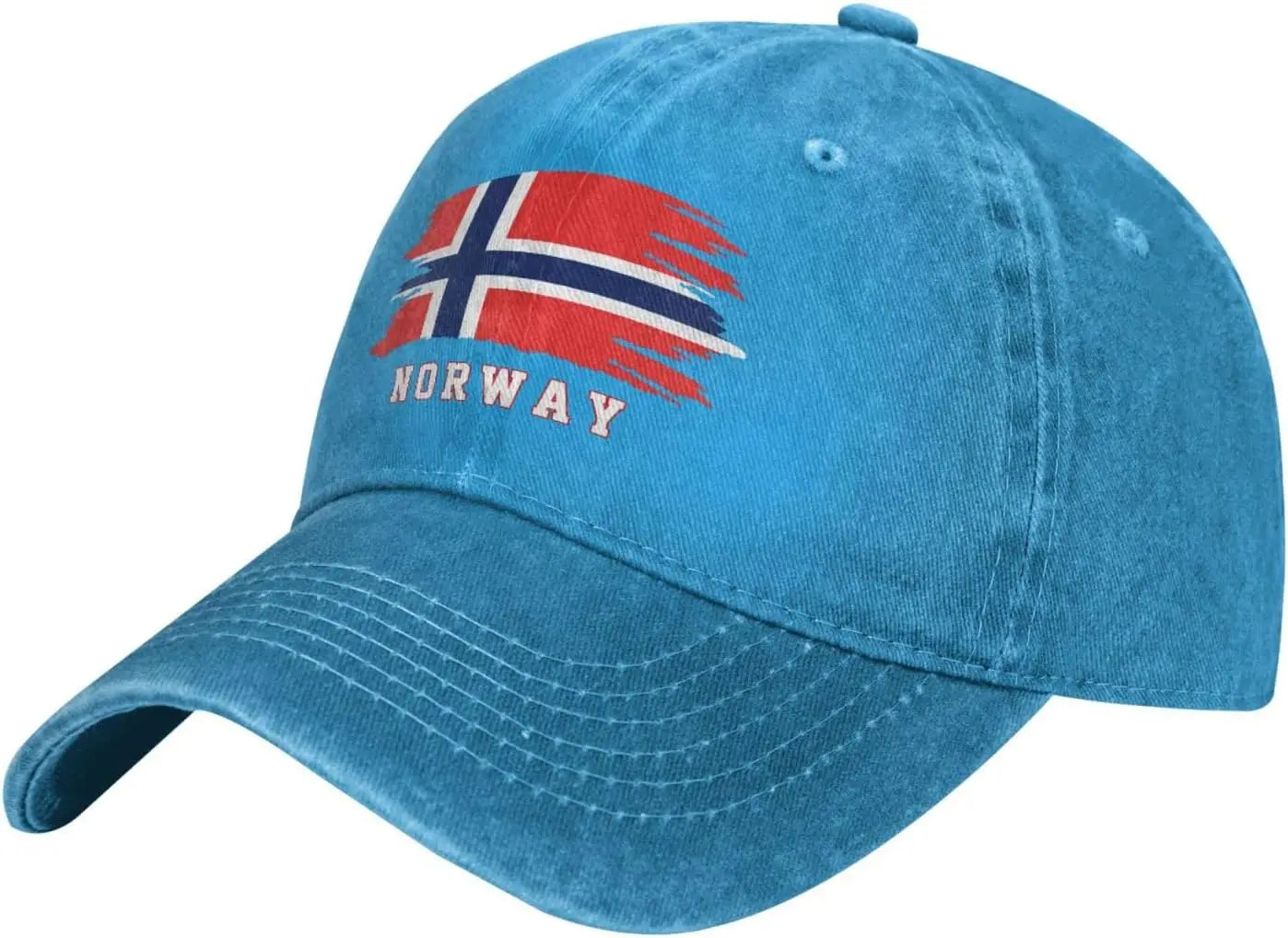 Norway Flag Norse Baseball Cap Denim Cotton Mens Adjustable Hat Patriotic Caps