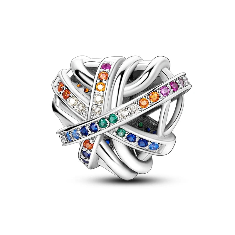 New 925 Sterling Silver Charm Love Heart Warm Family Series Beads Fit Original Charms Bracelets Pendant DIY Jewelry Gift - Madeinsea©