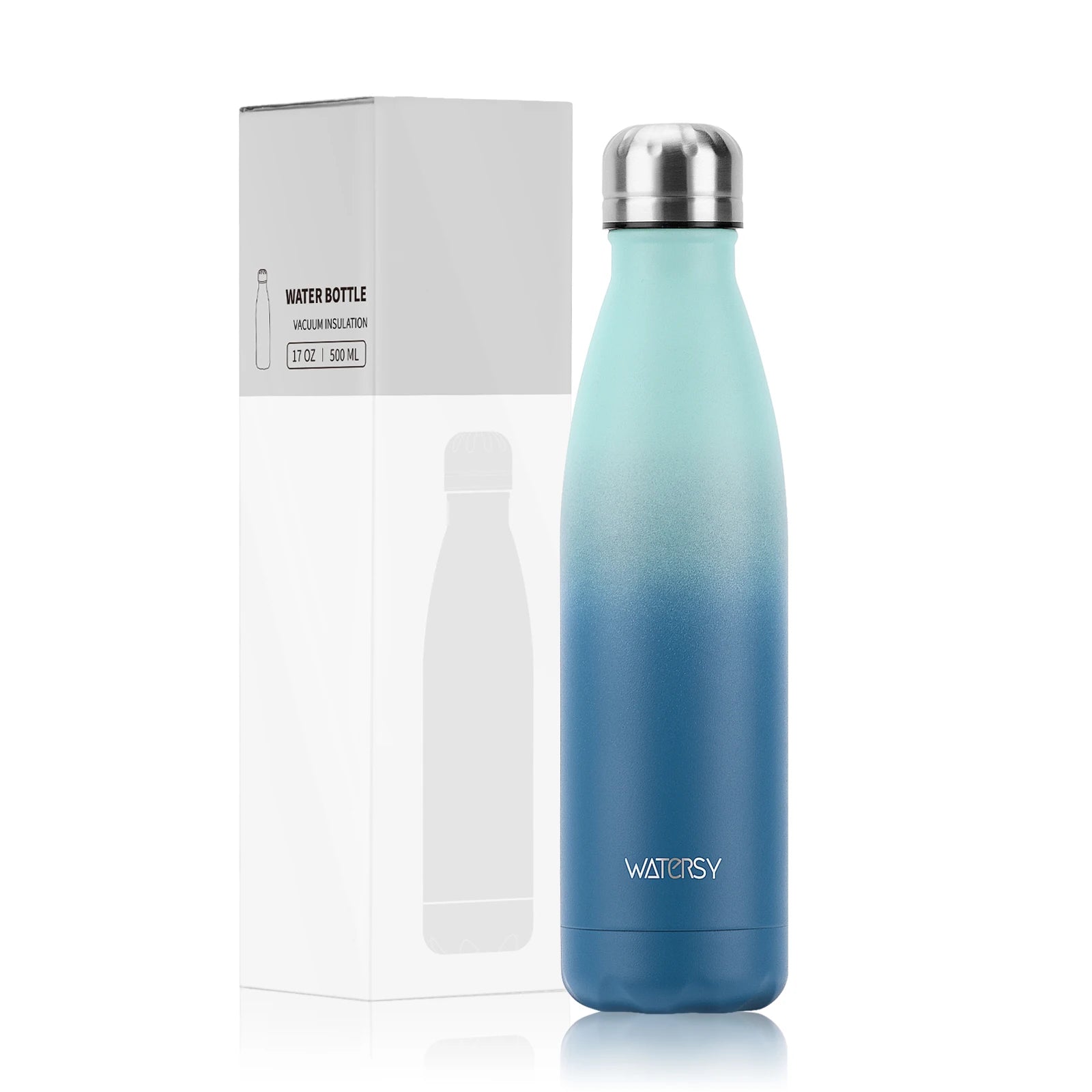 WATERSY 500ml Stainless Steel Vacuum Flask, Insulated Thermos Cup for Coffee & Water, Double Wall Thermal Bottle for Sports