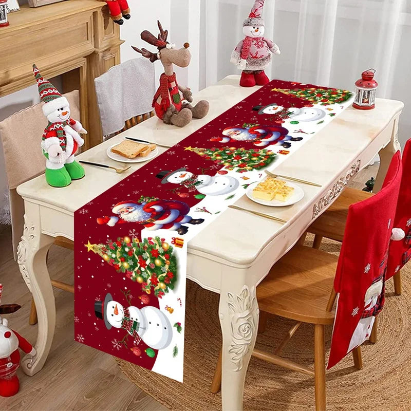 Christmas Table Runner Merry Christmas Decoration For Home Xmas Table Decor 2025 Navidad Notal Noel Ornament Happy New Year 2026