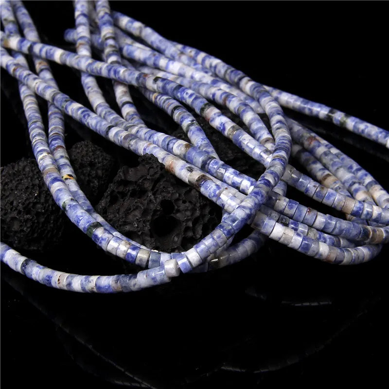 New Fashion Flat Disc Round Stone Bead 4x2MM Quartzs Imperial Agat Jaspers Loose Spacer Heishi Beads Jewelry Diy Accessories