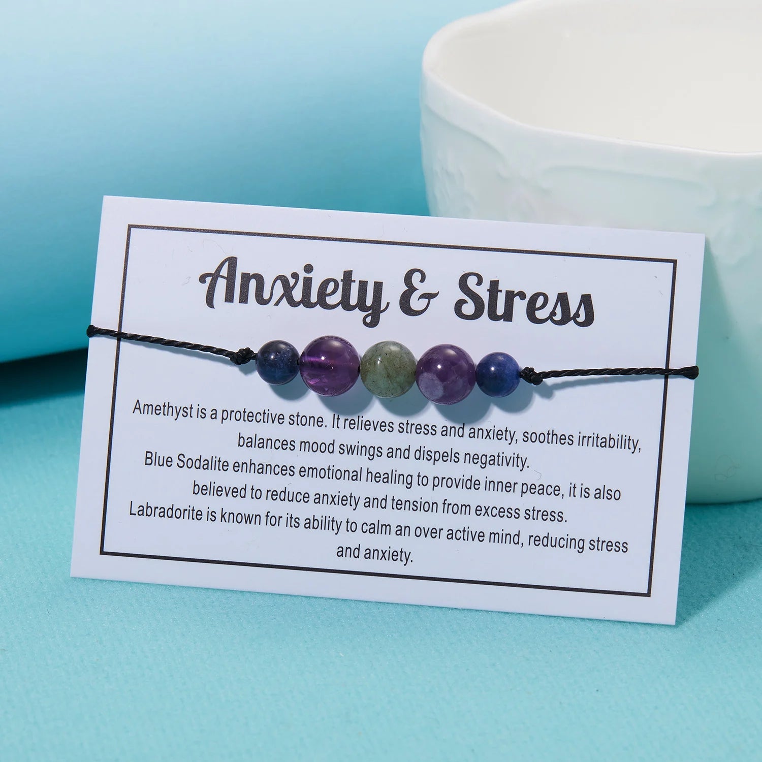 Natural Stone Tiger Eye Beaded Bracelet For Women Men Handmade Crystal Beads Adjustable Bracelets Anxiety Relief Charm Jewelry