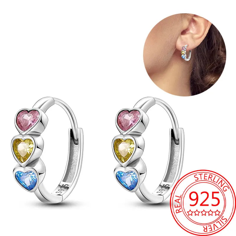 Hot Sale Bee Earrings For Girl Lovely Yellow Black Dancing Bee Happy S925 Hoop Earrings Birthday Gift Silver Jewelry