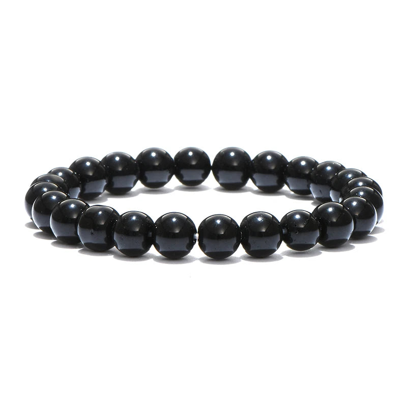 Artifact Meditation Healing Bracelet Men 4mm/6mm/8mm/10mm Tiger Eyes Obsidian Stone Beaded Braslet Father Day Gift Yoga Braclet