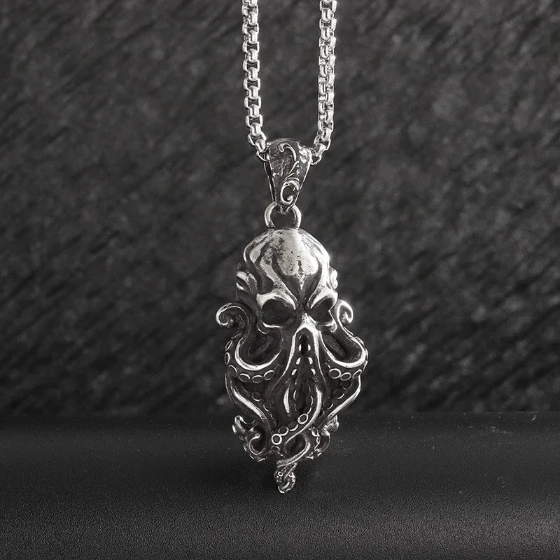 Retro Neptune Poseidon Trident Necklace Ukraine National Emblem Pendant Men\\\\\\'s Fashion Cool Trendy Jewelry Accessories