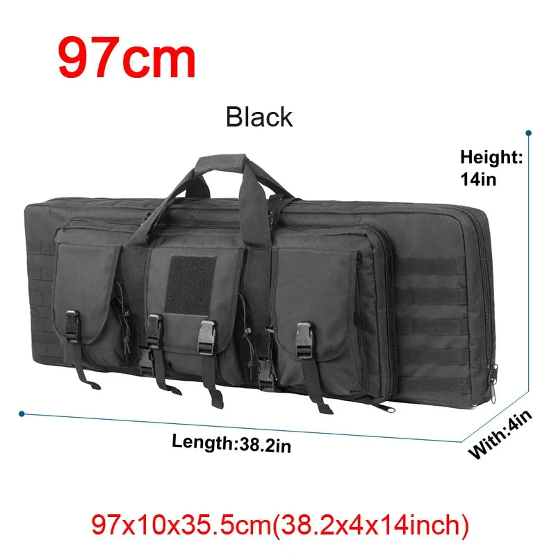 81 97 106 122cm Tactical Gun Bag Double Rifle Case  Molle Rifle Bag Sniper Airsoft Gun Case Backpack Hunting Gun Holster