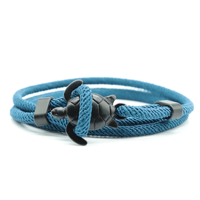Sea Turtle Nautical Rope Bracelet