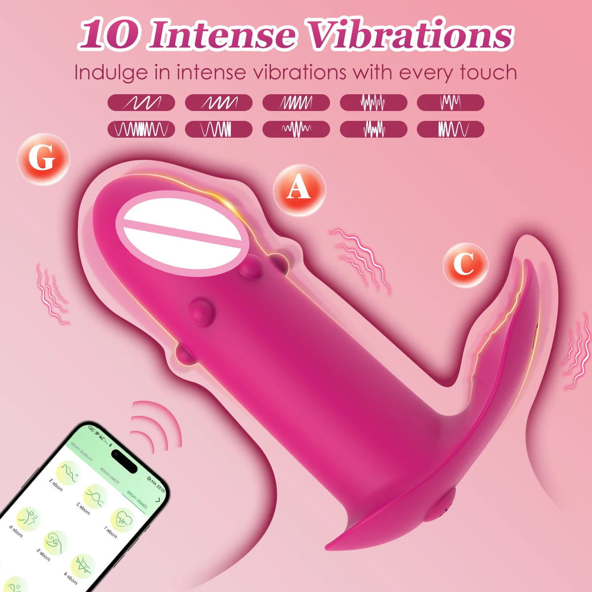 Wearable Dildo Vibrators APP Bluetooth Control Clitoral G Spot Stimulator 10 Modes Vagina Orgasm Masturbator Sex Toys for Women