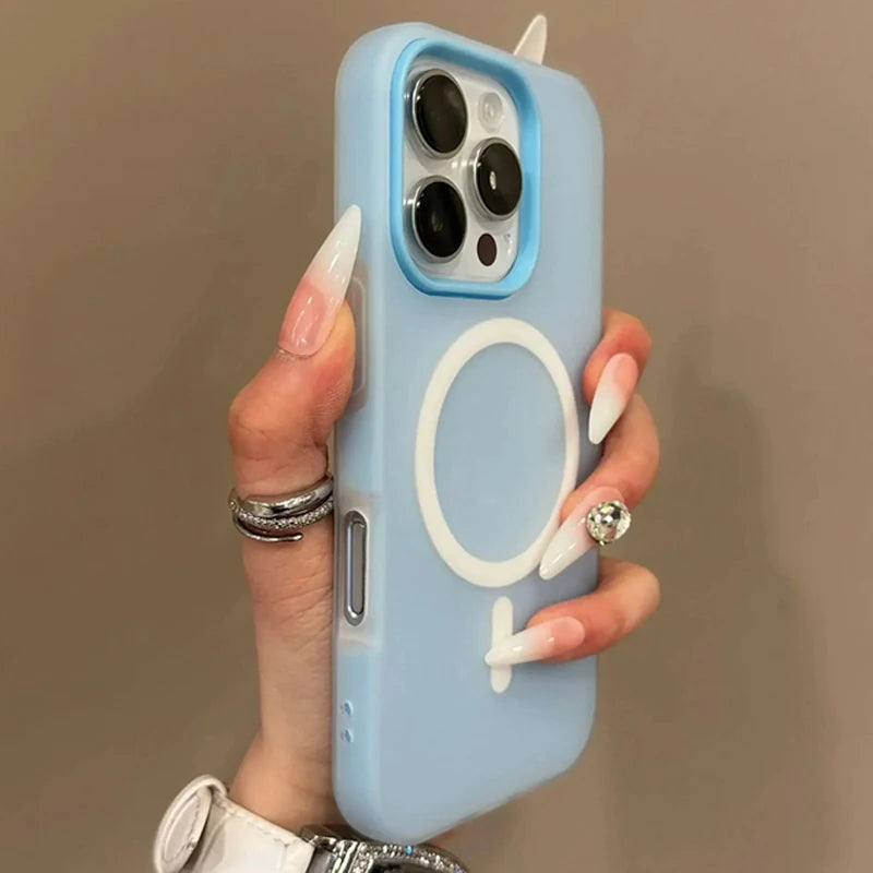 Luxury 2 IN 1 Candy Color Magnetic Phone Case For Samsung S25 Ultra S24 FE S23 Plus S25 Edge Cases Magsafe Wireless Charge Cover - Madeinsea©