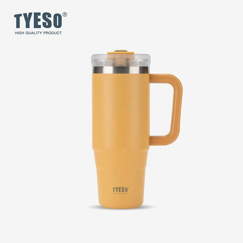 Tyeso Stainless Steel Vacuum Flask Double Wall Insulated Thermos Bottle Hot/Cold Travel Mug Leak-Proof Car Coffee Water Bottle