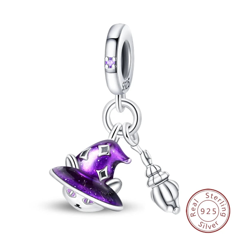 Halloween 925 Sterling Silver Design Charms Beads Pendants Suitable for Original Bracelet DIY Exquisite Making Jewelry