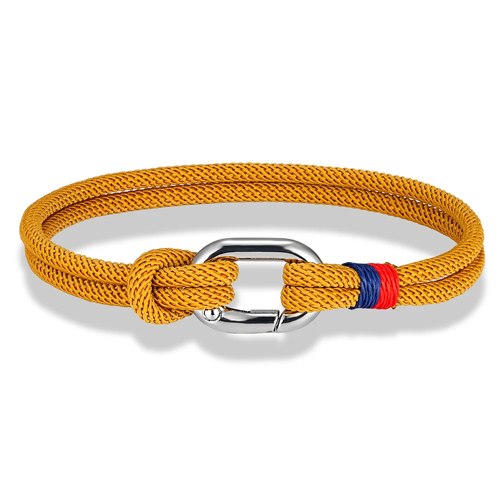 MKENDN New Nautical Mens Thin Rope Bracelet With Oval Circle Spring Clasp For Surfer Beach Jewelry Gifts - Madeinsea©