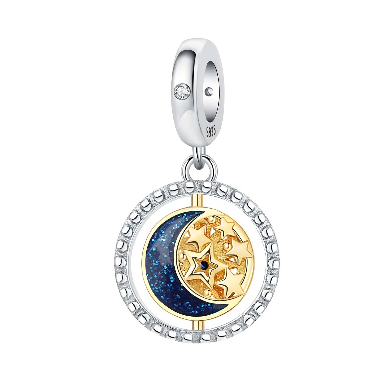 PANPOKI 925 Sterling Silver Switchable Book Pendant Beads Original Pendants Bracelet Charm Jewelry Party DIY Trendy Gifts
