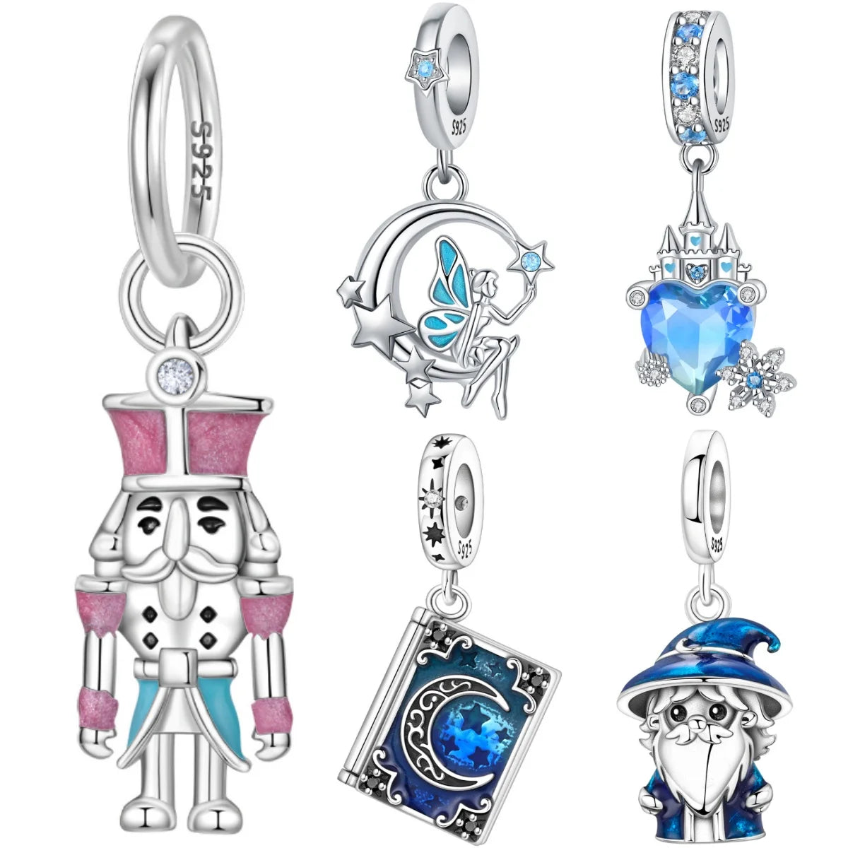 PANPOKI 925 Sterling Silver Fairy Tale Characters Beads Original Pendants Bracelet Charm Jewelry Party DIY Trendy Gifts