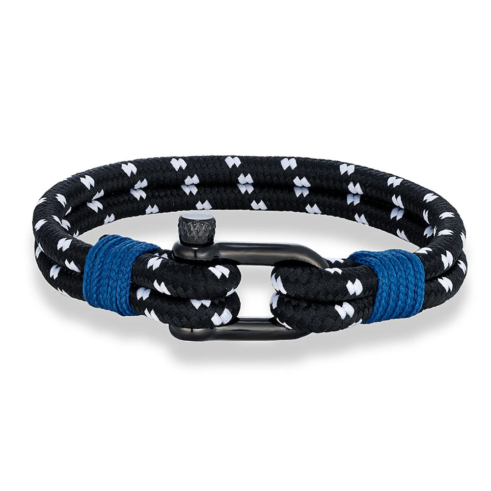 MKENDN High Quality Nylon Bracelet for Men Women Inspired Woven Accessory U-shape Clasp Perfect for him Unique Lifeguard Gift