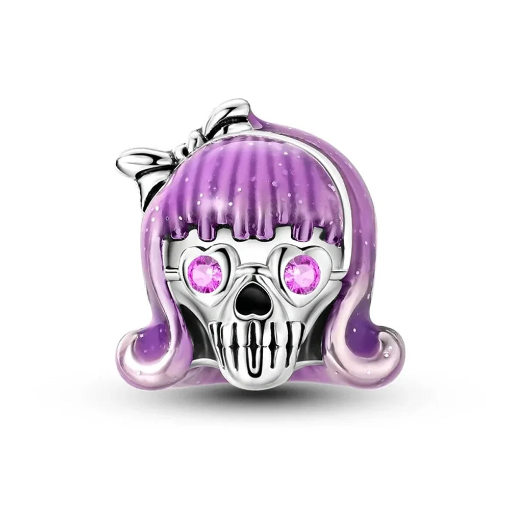 Skull Demon pumpkin Head Ghost Halloween pendant Jewelry Beads for s925 Original Bracelet Plata De Ley 925 boutique charms gift