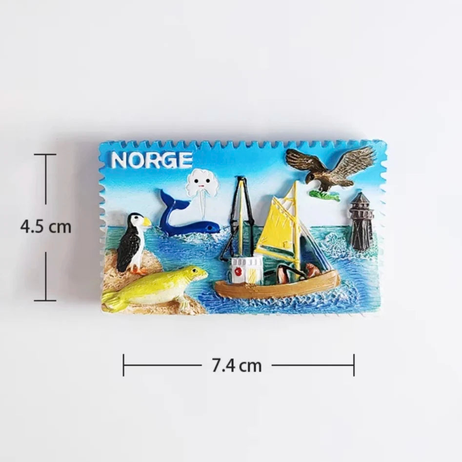 Europe Norway 3D Fridge Magnets Tourism Souvenir Refrigerator Magnets Sticker Collection Handicraft Decoration Articles