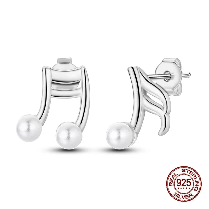 Classic Zircon Stud Earrings For Women Pearl Drop Earring 100% 925 Sterling Silver Butterfly Heart-Shaped Earings Fine Jewelry